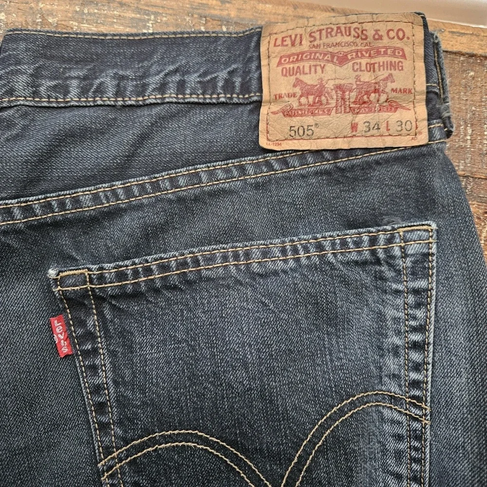 LEVI'S STRAUSS & CO 505 Regular Straight Jeans MEN'S W32 L30 BLUE  (2011)